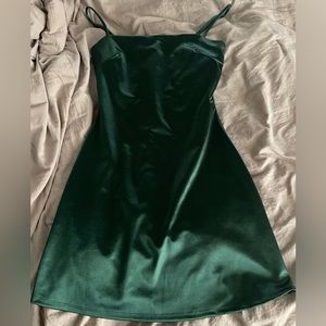Windsor, Size small, green silk dress.